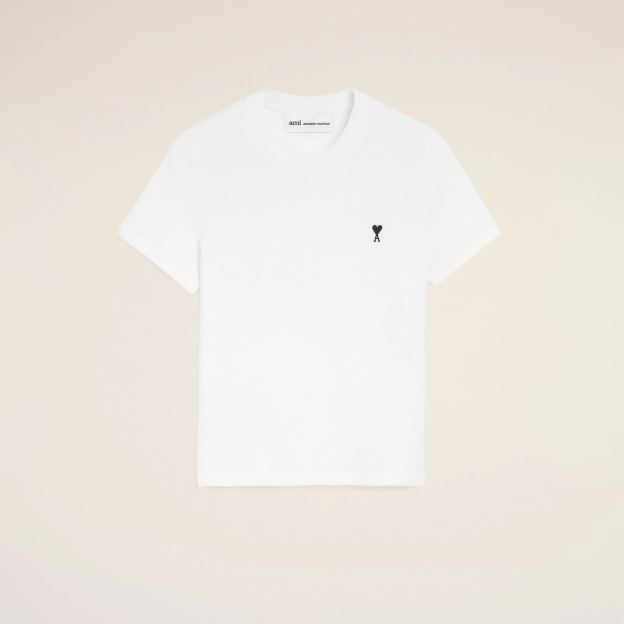 ホワイト コットン Ami De Coeur クロップド Tシャツ