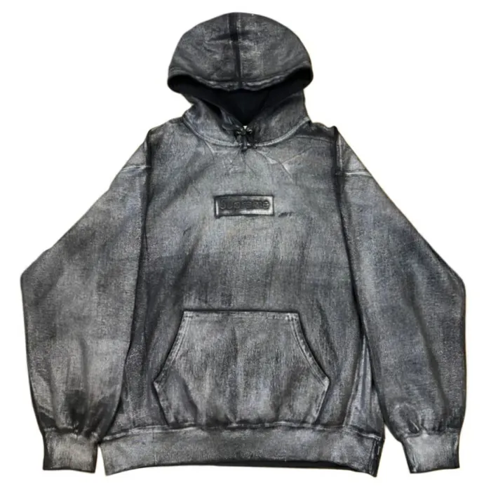 MM6 Maison Margiela Foil Box Logo Hooded Sweatshirt / メゾンマルジェラ フォイル ボックス ロゴ フーデッド スウェットシャツ
