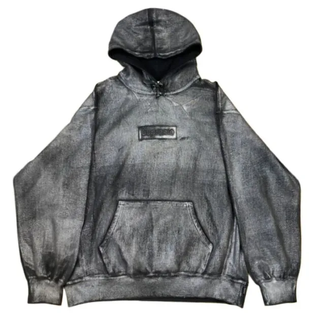 MM6 Maison Margiela Foil Box Logo Hooded Sweatshirt / メゾンマルジェラ フォイル ボックス ロゴ フーデッド スウェットシャツ