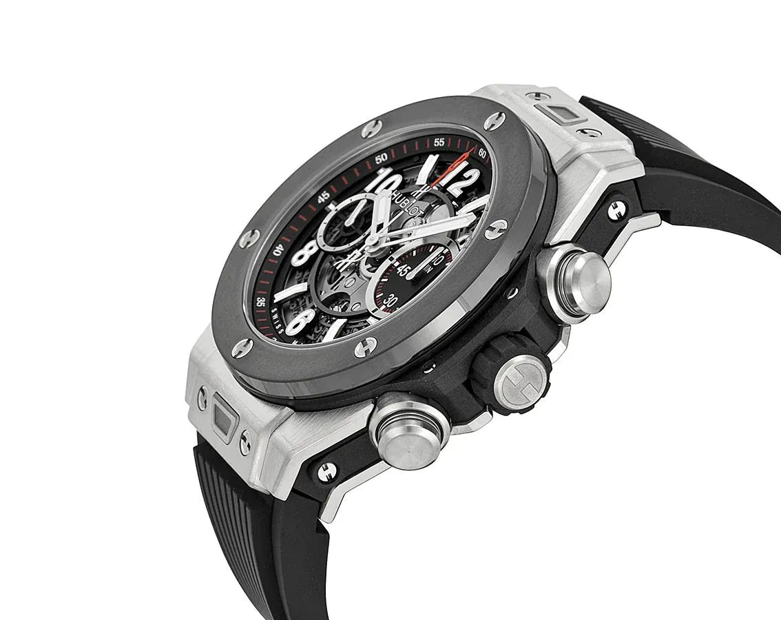  HUBLOT ウブロ ビッグ・バン ウニコ チタニウム クロノグラフ メンズ 411.NM.1170.RX