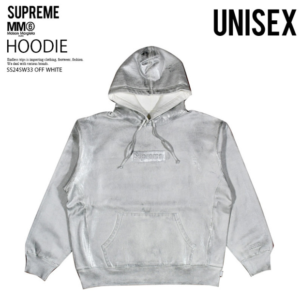 Supreme/MM6 MAISON MARGIELA★FOIL BOX LOGO HOODED SWEATSHIRT (108111112)