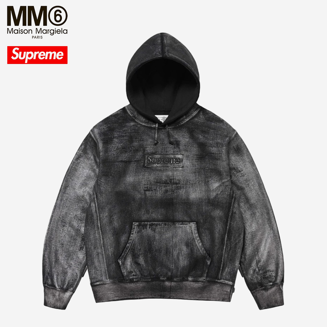 MM6 Maison Margiela Foil Box Logo Hooded Sweatshirt / メゾンマルジェラ フォイル ボックス ロゴ フーデッド スウェットシャツ
