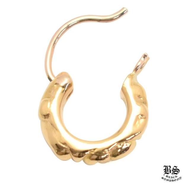 クロムハーツ タイニースクロールフープピアス 22K