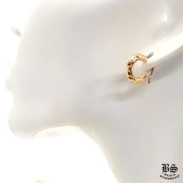 クロムハーツ タイニースクロールフープピアス 22K
