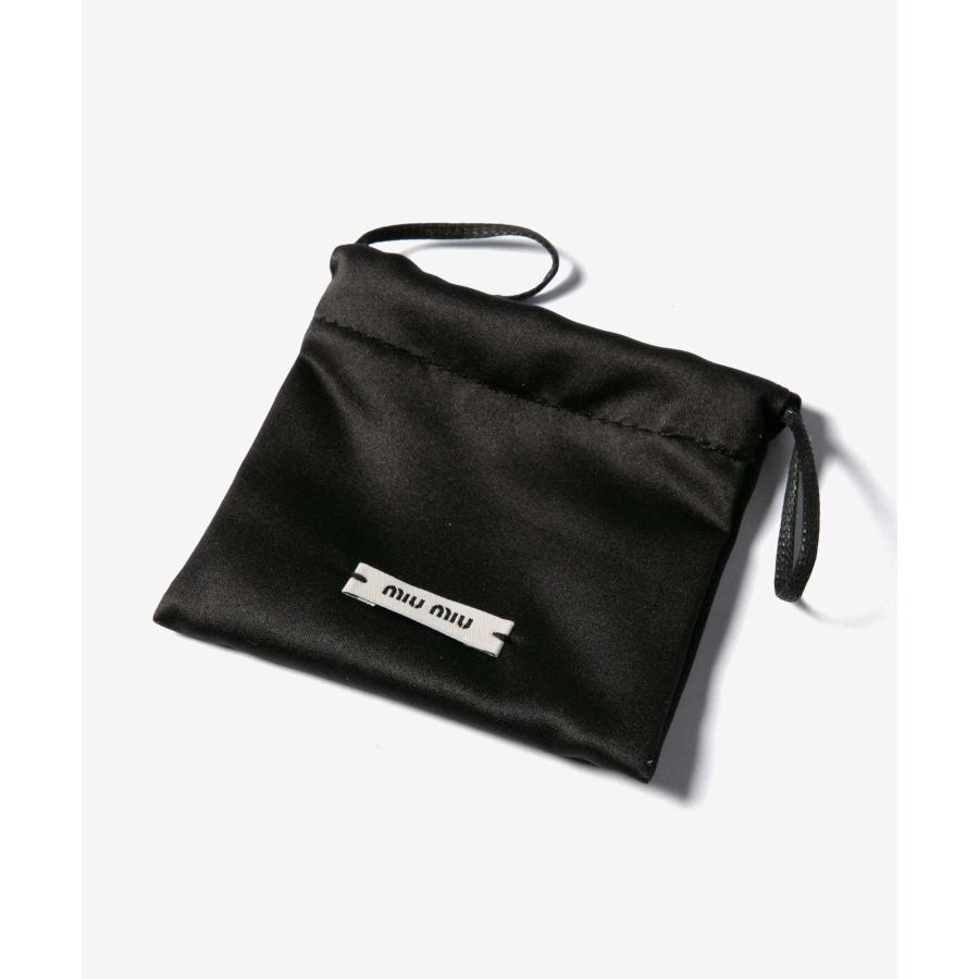 ミュウミュウ MIU MIU クリスタル付 メタル ピアス【ライトグレー/クリスタル 】【送料無料】