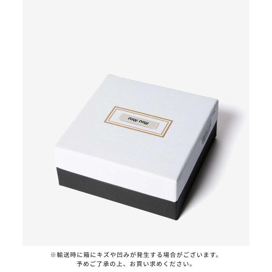 ミュウミュウ MIU MIU クリスタル付 メタル ピアス【ライトグレー/クリスタル 】【送料無料】