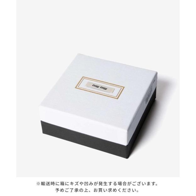 ミュウミュウ MIU MIU クリスタル付 メタル ピアス【ライトグレー/クリスタル 】【送料無料】