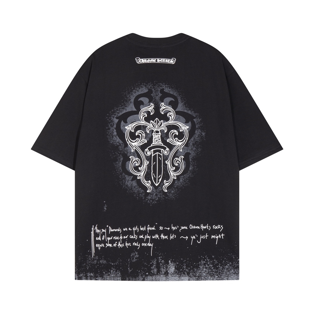 Chrome Hearts Tシャツ黒&白 H0136