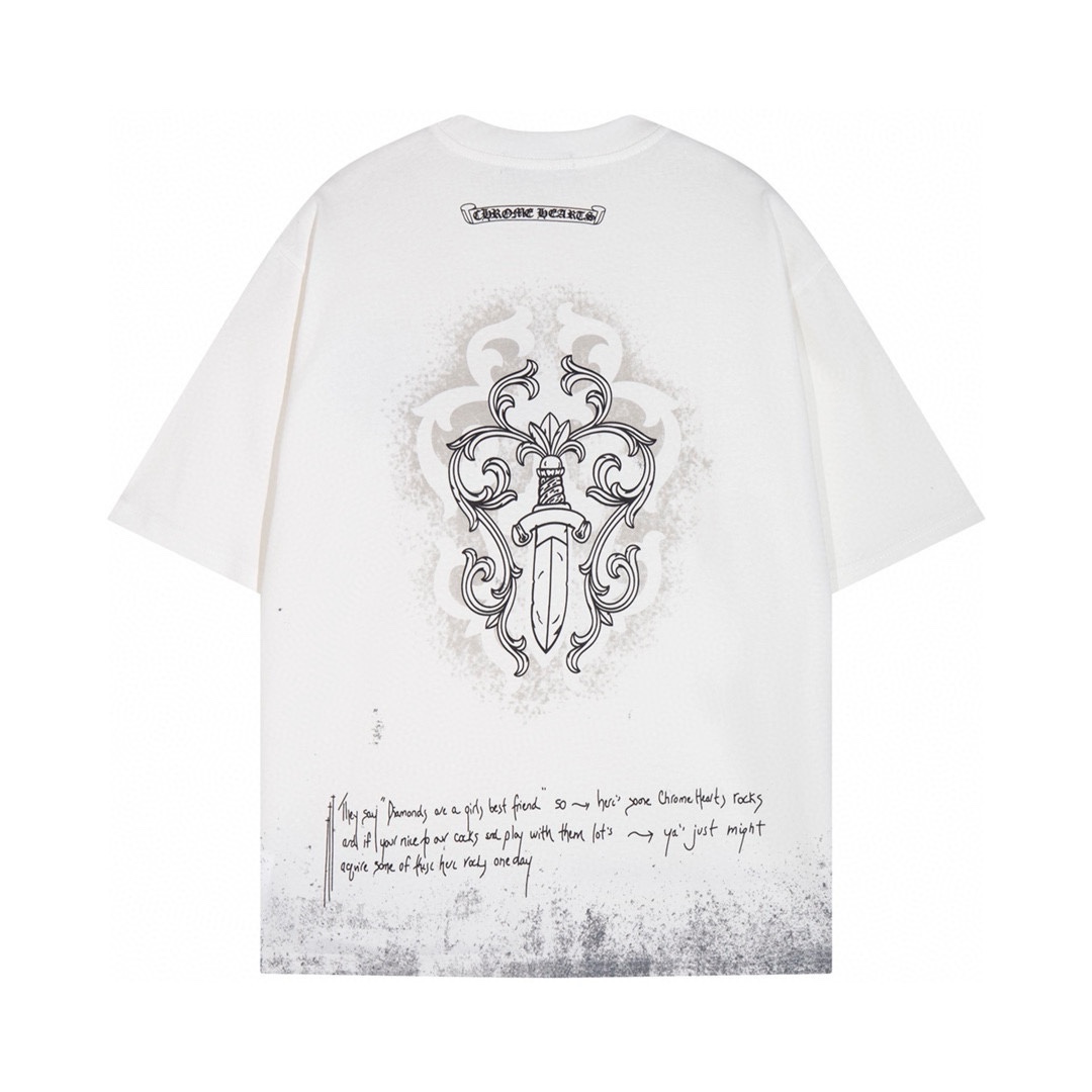 Chrome Hearts Tシャツ黒&白 H0136