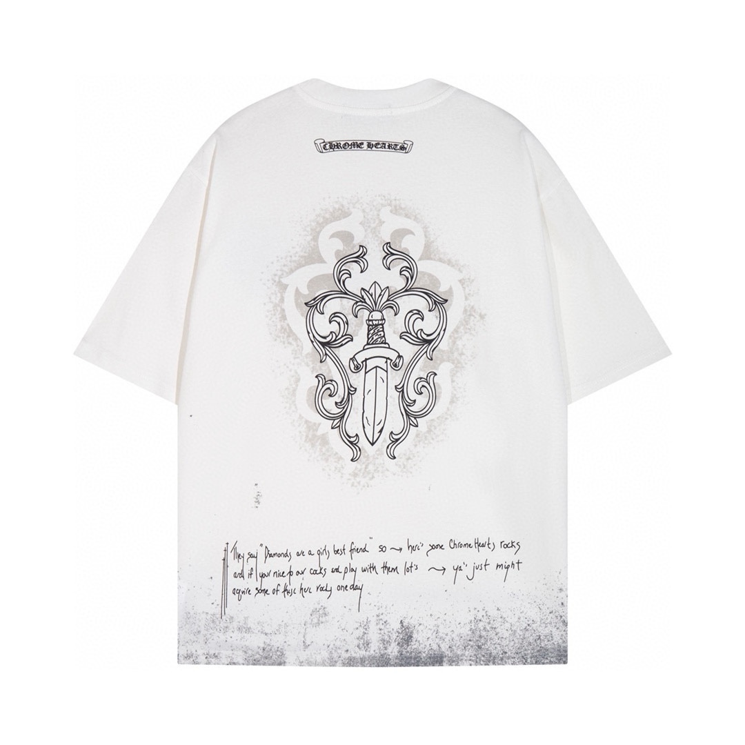 Chrome Hearts Tシャツ黒&白 H0136