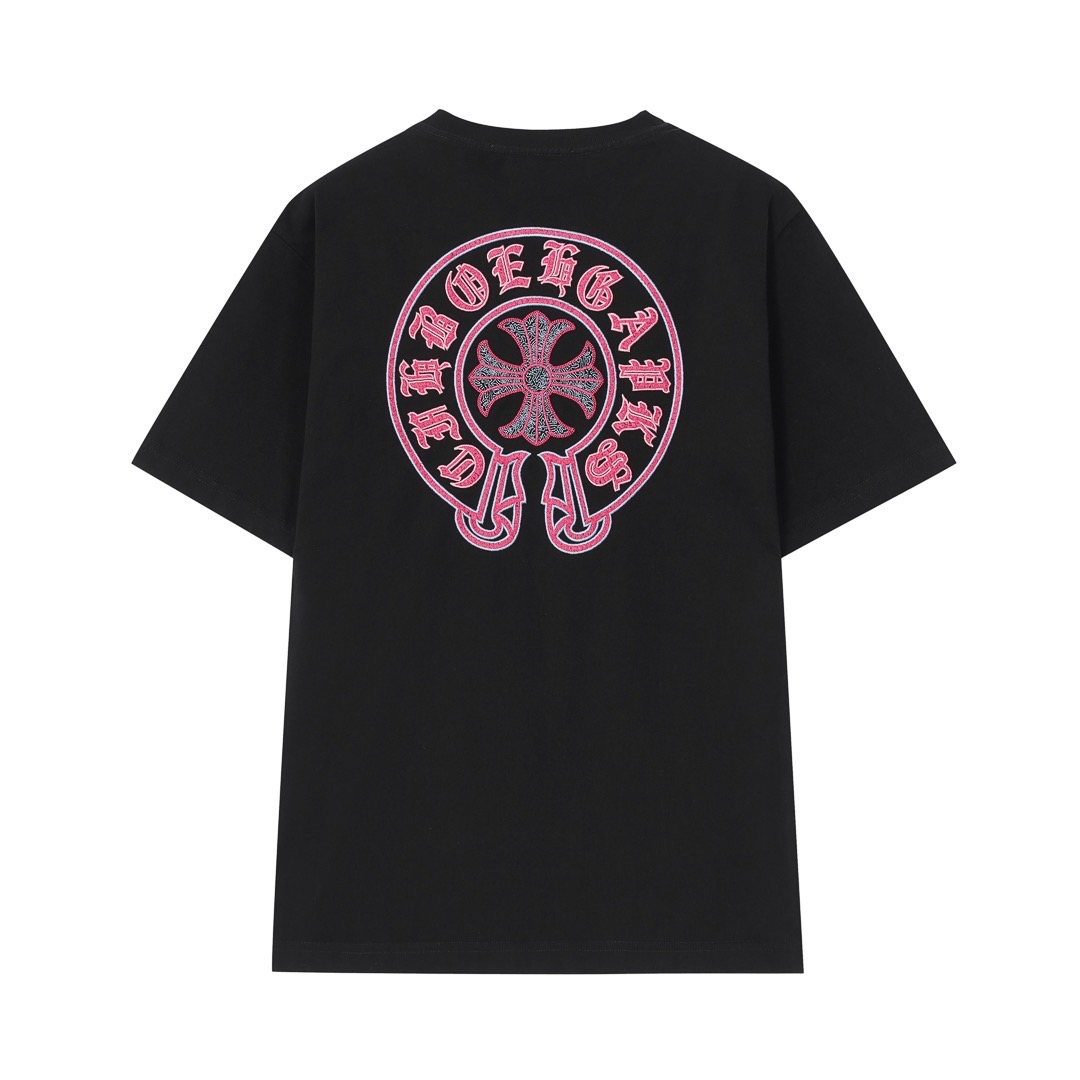 クロムハーツChrome Hearts Tシャツ黒&白 H0147　　-JAPAN DUTY FREE
