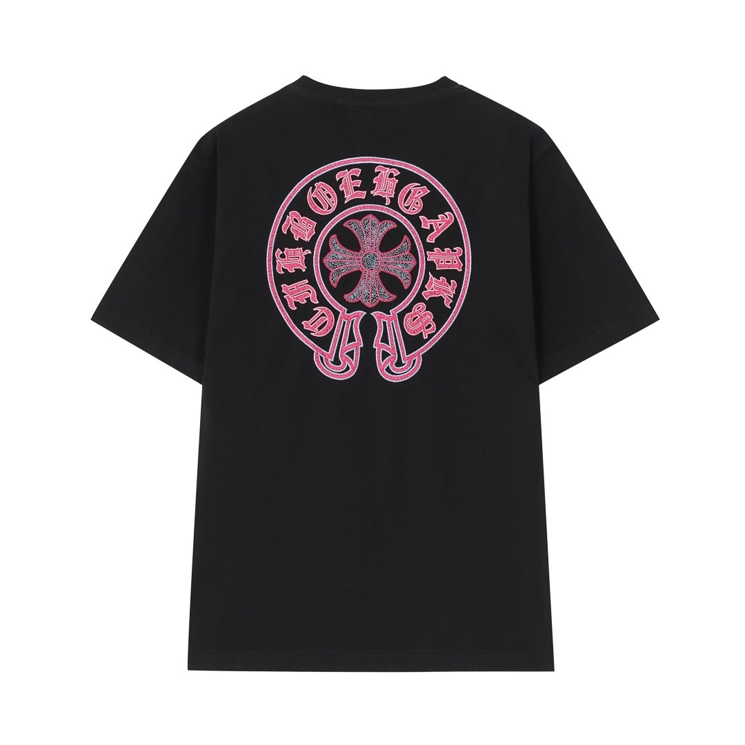 クロムハーツChrome Hearts Tシャツ黒&白 H0147　　-JAPAN DUTY FREE