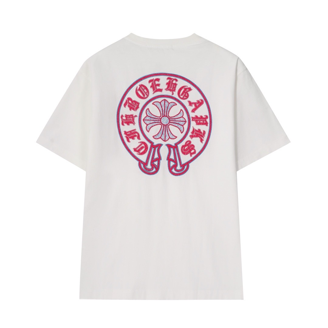 クロムハーツChrome Hearts Tシャツ黒&白 H0147　　-JAPAN DUTY FREE