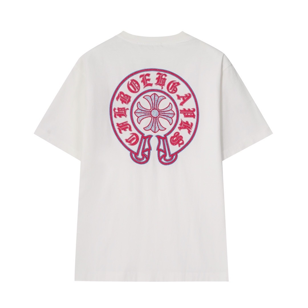 クロムハーツChrome Hearts Tシャツ黒&白 H0147　　-JAPAN DUTY FREE