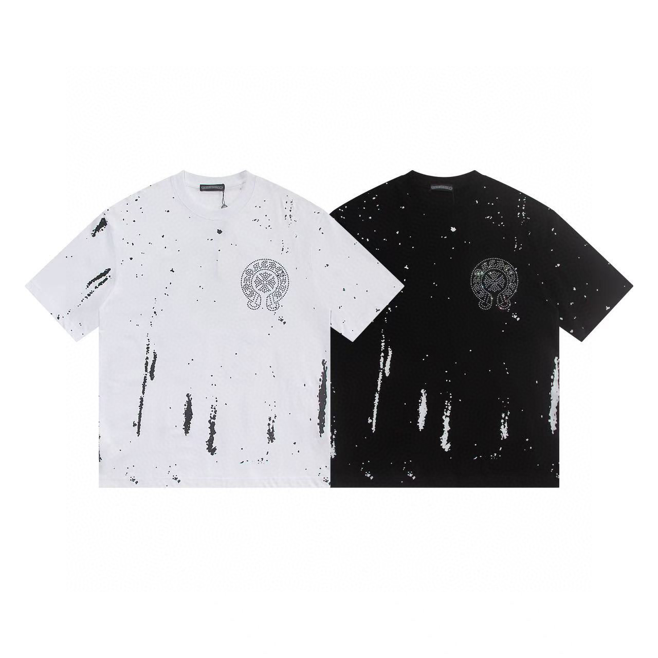 クロムハーツChrome Hearts Tシャツ黒&白 zH0169　　-JAPAN DUTY FREE