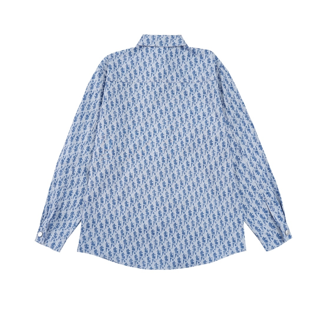 Dior x Stussy コラボ限定デニムジャガードシャツ薄型ジャケット