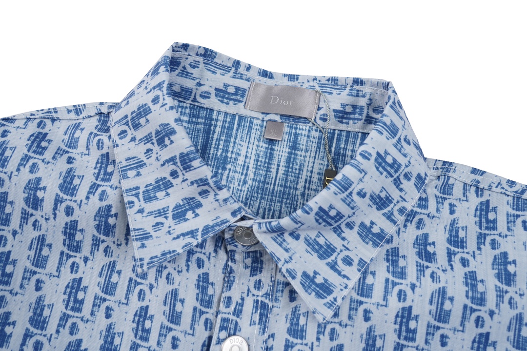Dior x Stussy コラボ限定デニムジャガードシャツ薄型ジャケット