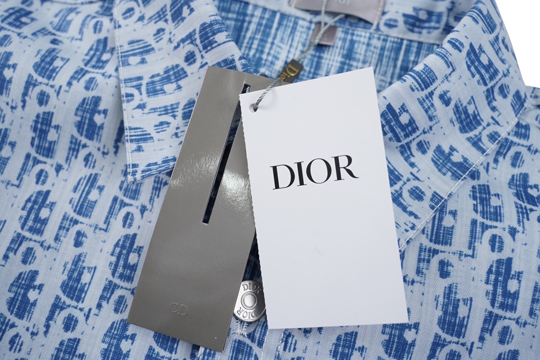 Dior x Stussy コラボ限定デニムジャガードシャツ薄型ジャケット