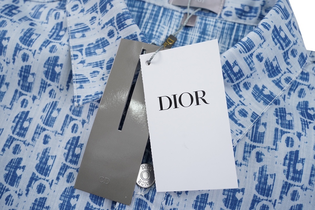 Dior x Stussy コラボ限定デニムジャガードシャツ薄型ジャケット