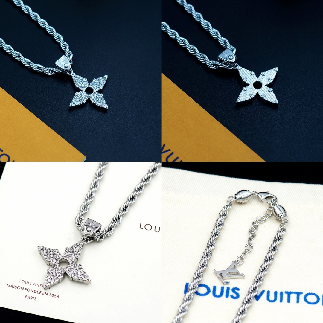 【国内発送/直営店】ネックレス·ペンダント・LV フラワー スタッズ