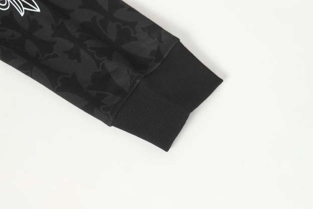 CHROME HEARTSクロムハーツ セメタリープリントジップパーカーblack