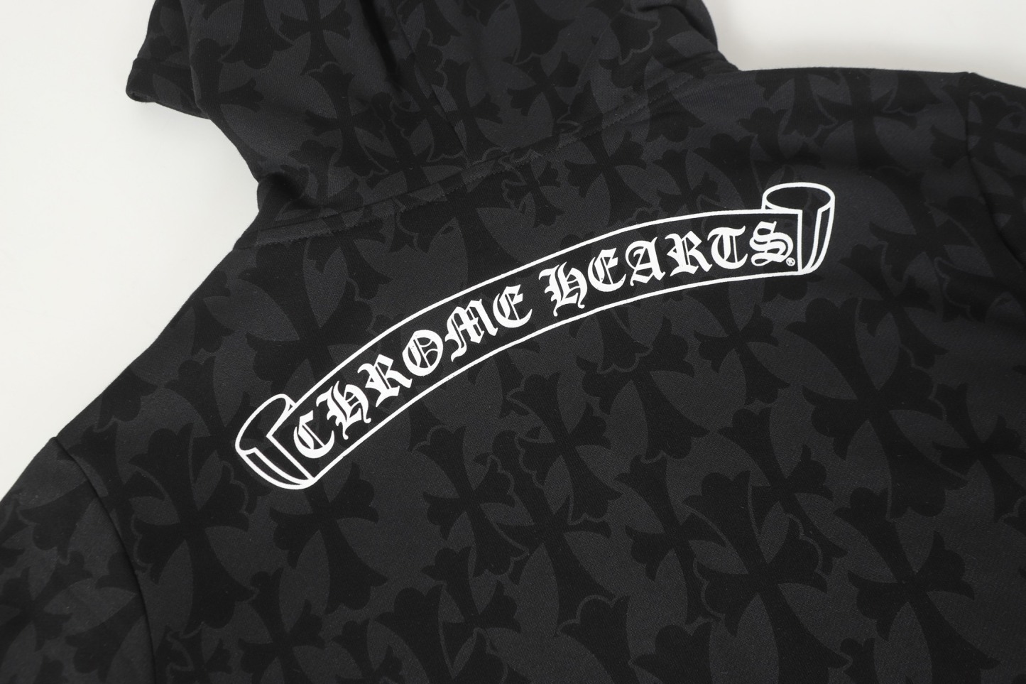 CHROME HEARTSクロムハーツ セメタリープリントジップパーカーblack