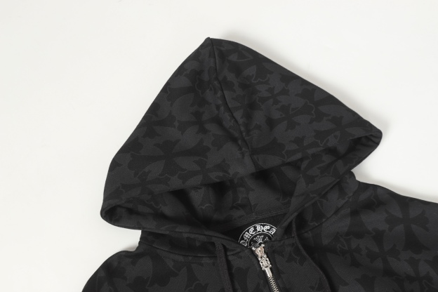 CHROME HEARTSクロムハーツ セメタリープリントジップパーカーblack