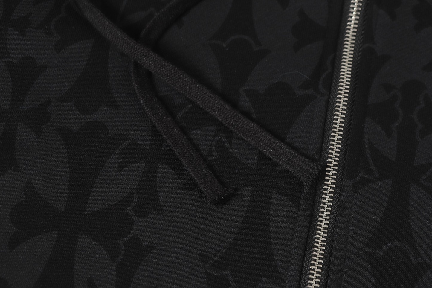 CHROME HEARTSクロムハーツ セメタリープリントジップパーカーblack