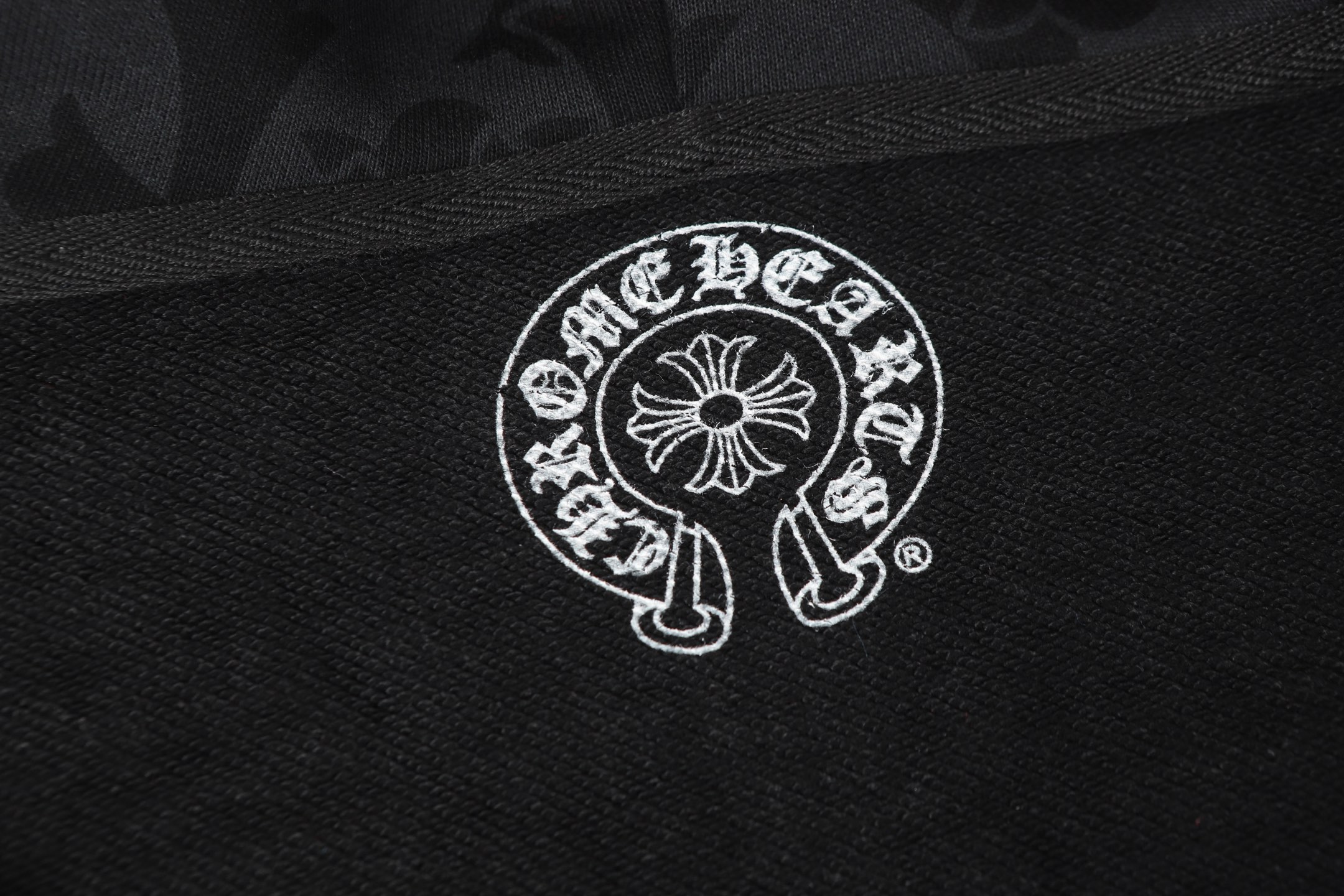 CHROME HEARTSクロムハーツ セメタリープリントジップパーカーblack