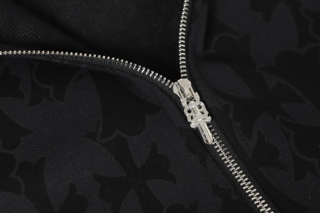 CHROME HEARTSクロムハーツ セメタリープリントジップパーカーblack