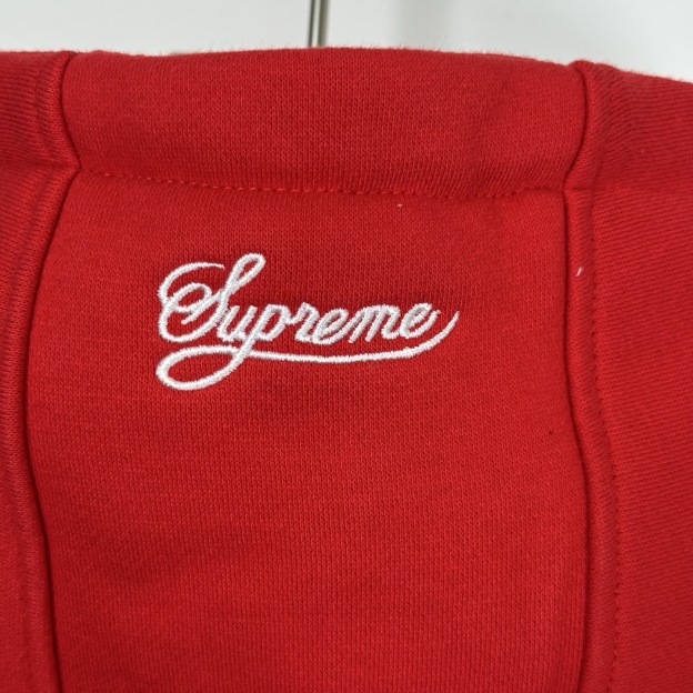 シュプリーム × ナイキ コラボレーション エンブロイダリーロゴ フリース裏起毛 ヘビーウェイト パーカー (フルジップ) 3カラー展開：ブラック／グレー／レッド​