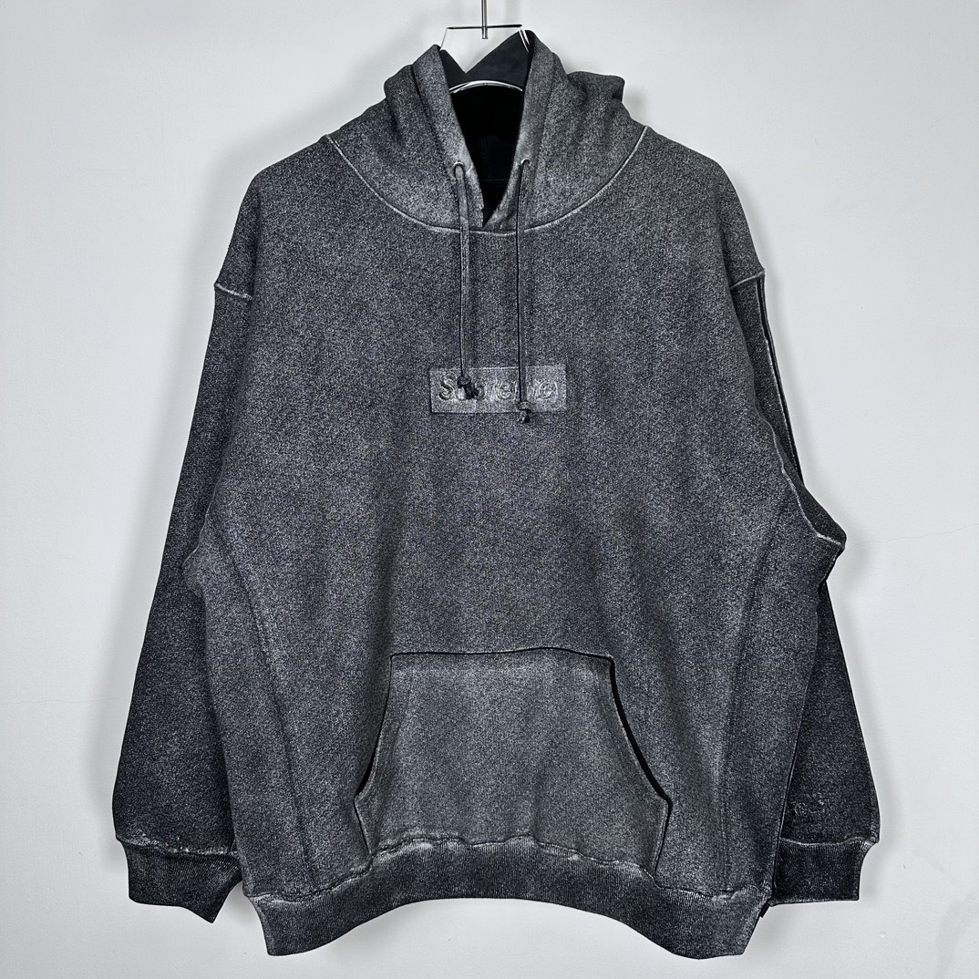 MM6 Maison Margiela Foil Box Logo Hooded Sweatshirt / メゾンマルジェラ フォイル ボックス ロゴ フーデッド スウェットシャツ