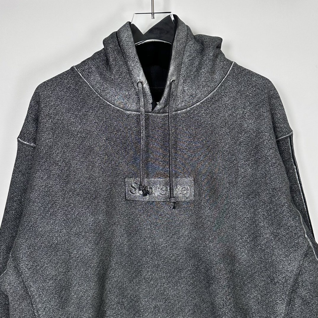 MM6 Maison Margiela Foil Box Logo Hooded Sweatshirt / メゾンマルジェラ フォイル ボックス ロゴ フーデッド スウェットシャツ