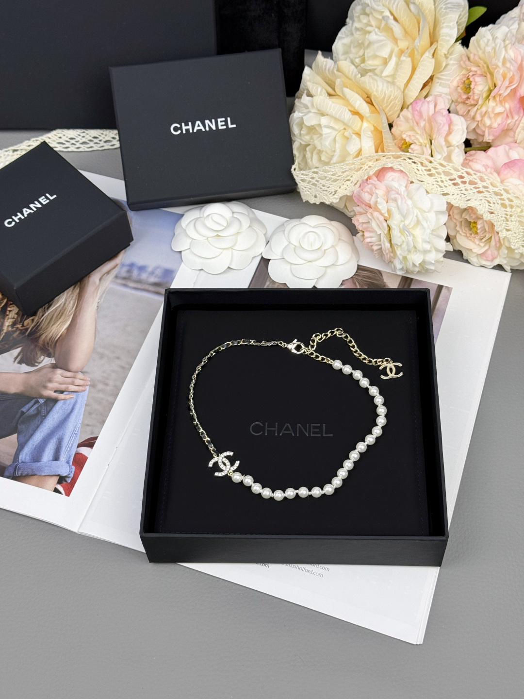 《ブラック×パールのカッコよさ★》CHANEL　ネックレス