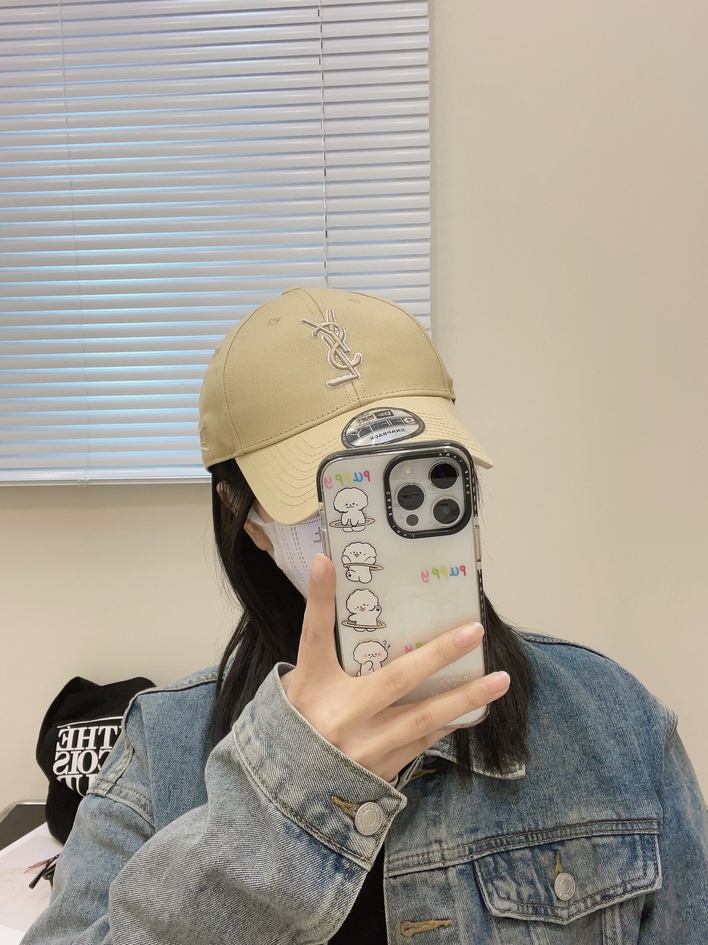 YVES SAINT LAURENT エンブロイダード キャップ