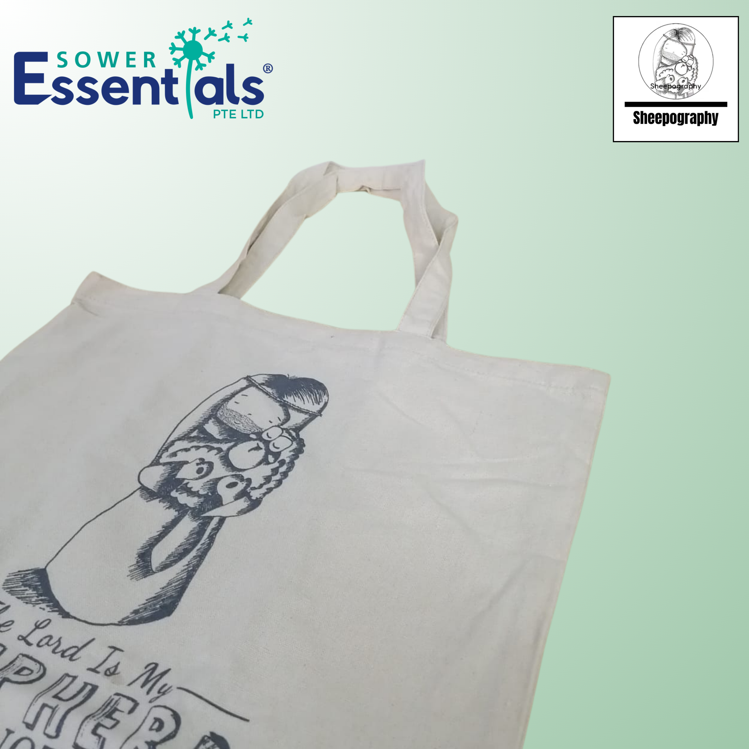 Sheepography - A3 Tote Bag