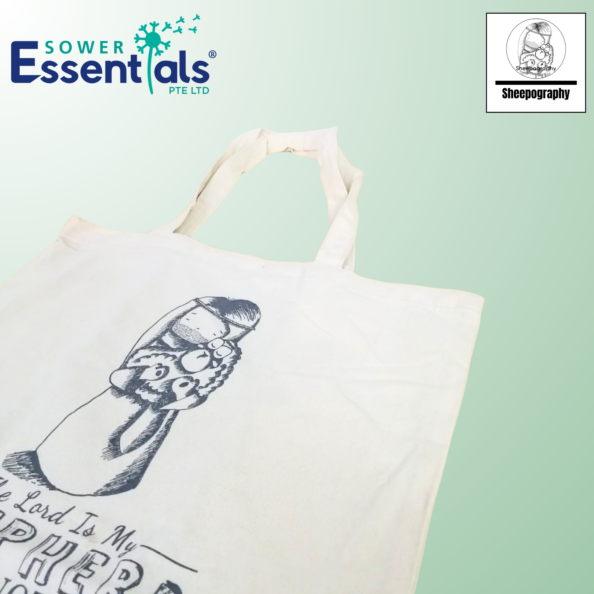 Sheepography A3 Tote Bag