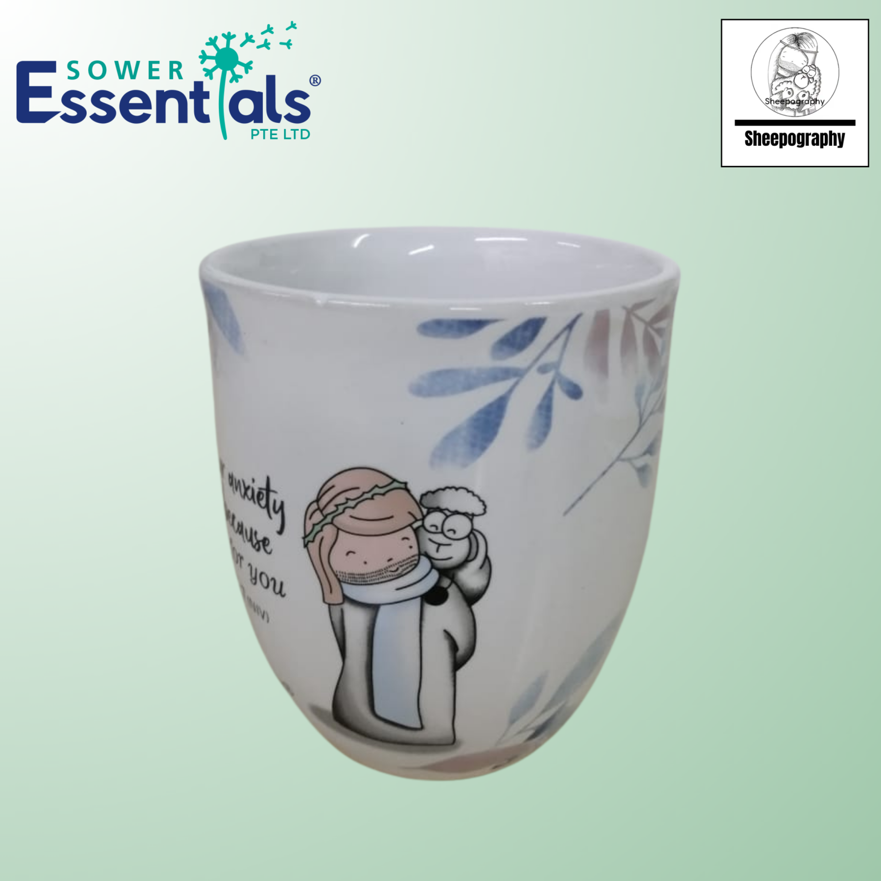 Sheepography Mug - 1 Peter 5:7