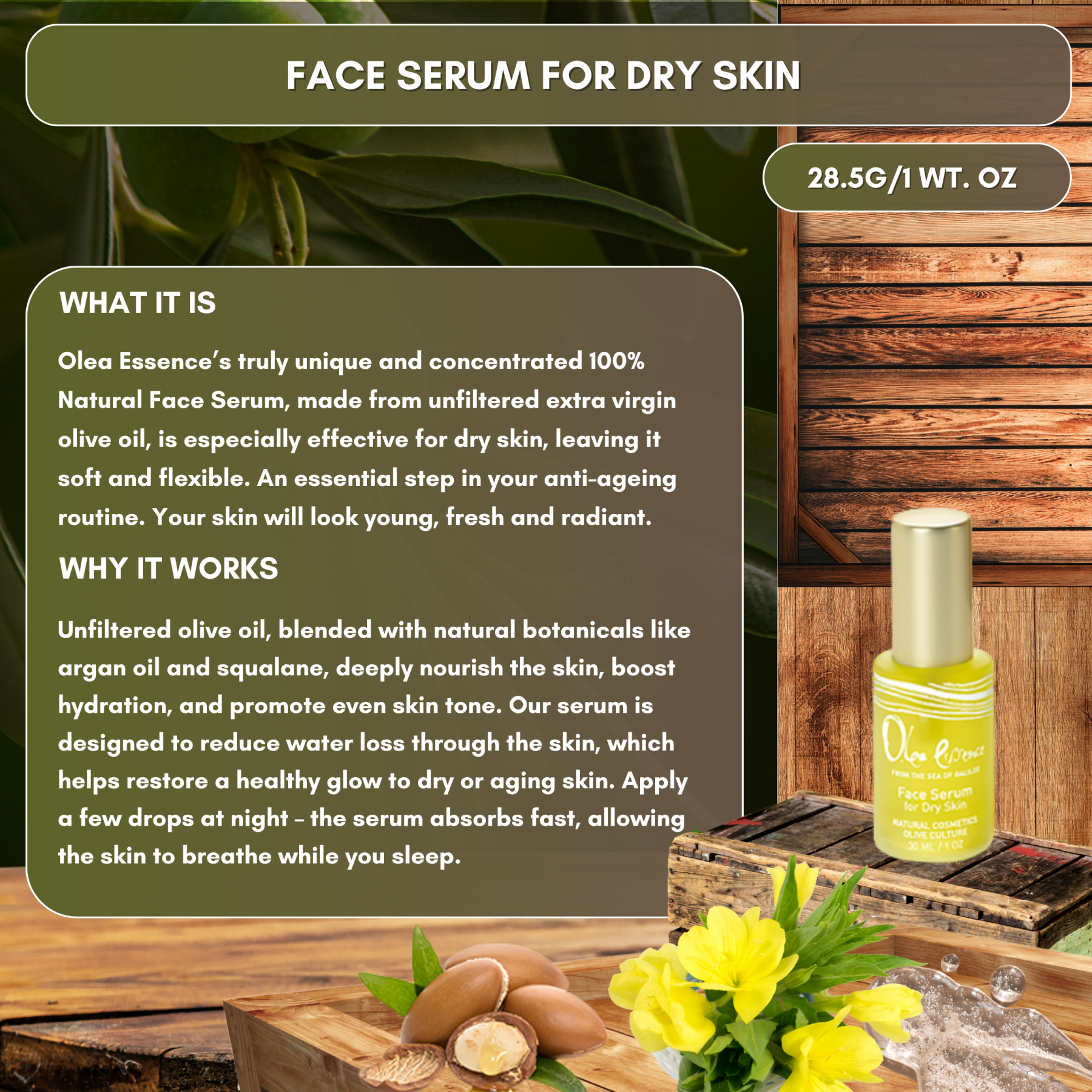 Face Serum for Dry Skin - 28.5g/1 wt oz