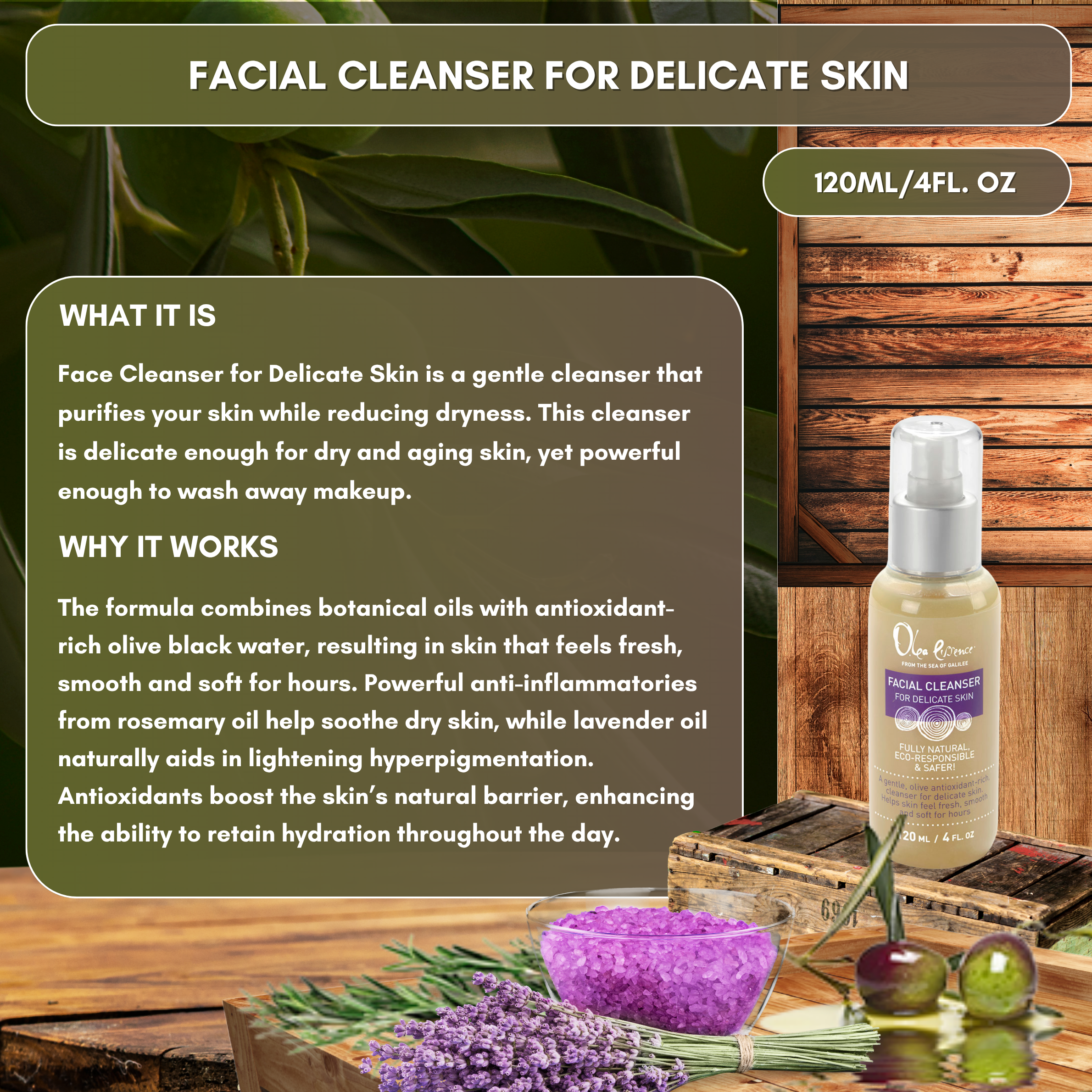 Facial Cleanser for Delicate skin - 120ml/4 fl oz