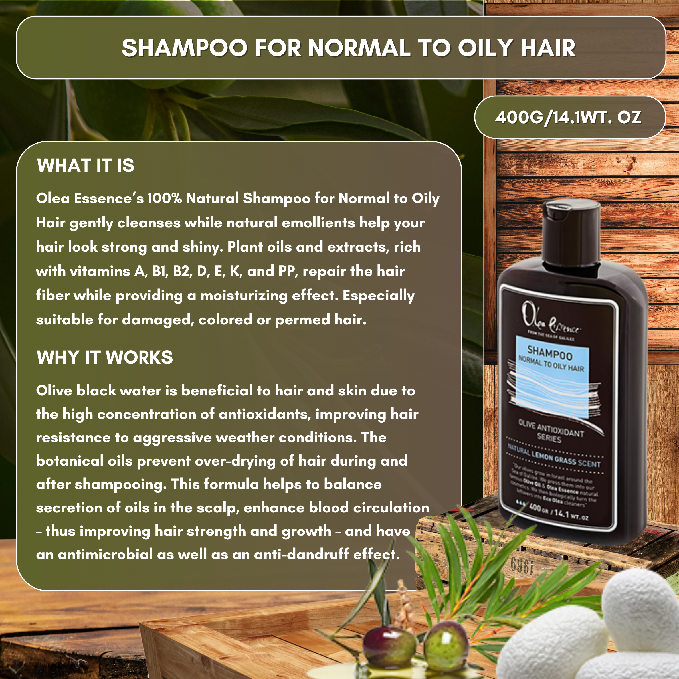 Shampoo For Normal to Oily Hair - 400g/14.1 wt oz
