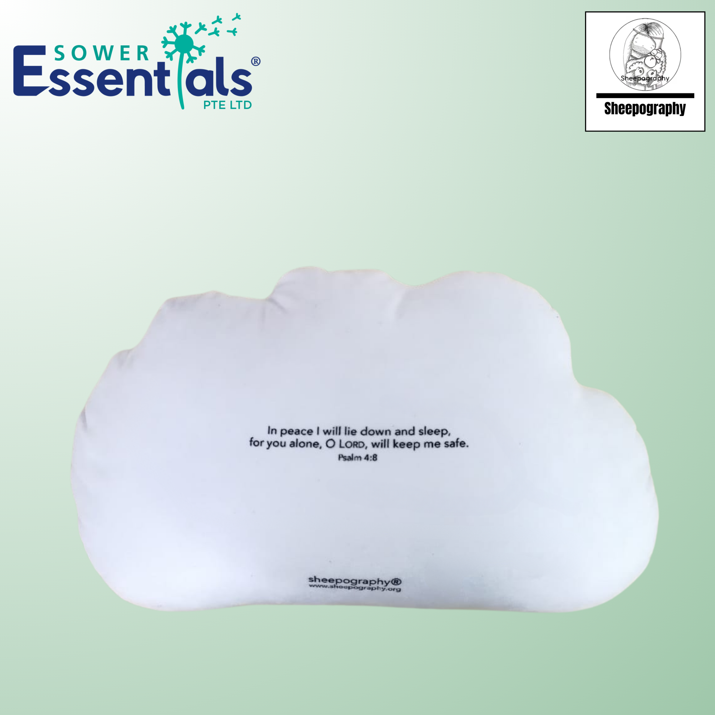 Sheepography Plushie - Sheep Psalm 4:8