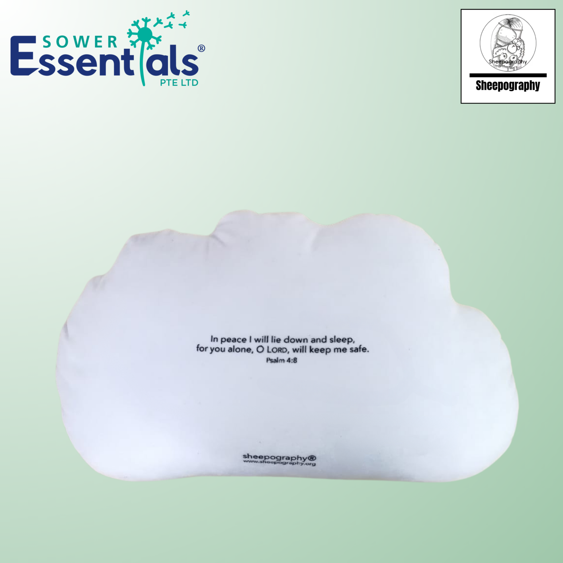 Sheepography Plushie - Sheep Psalm 4:8