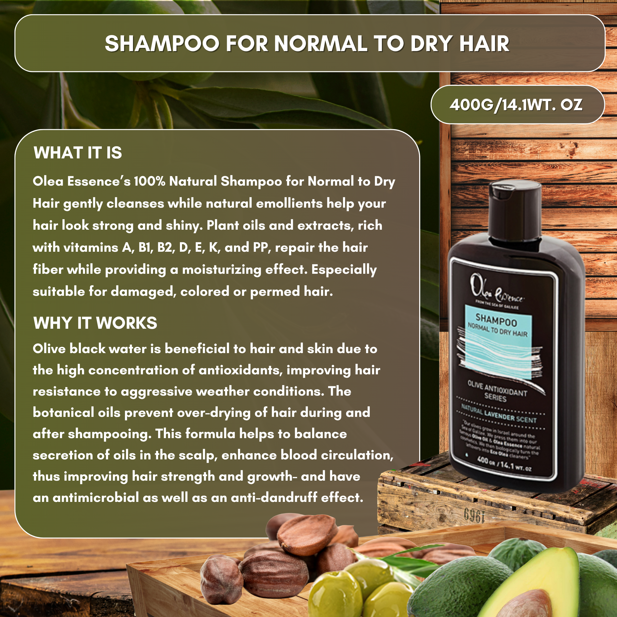 Shampoo For Normal to Dry Hair - 400g/14.1 wt oz
