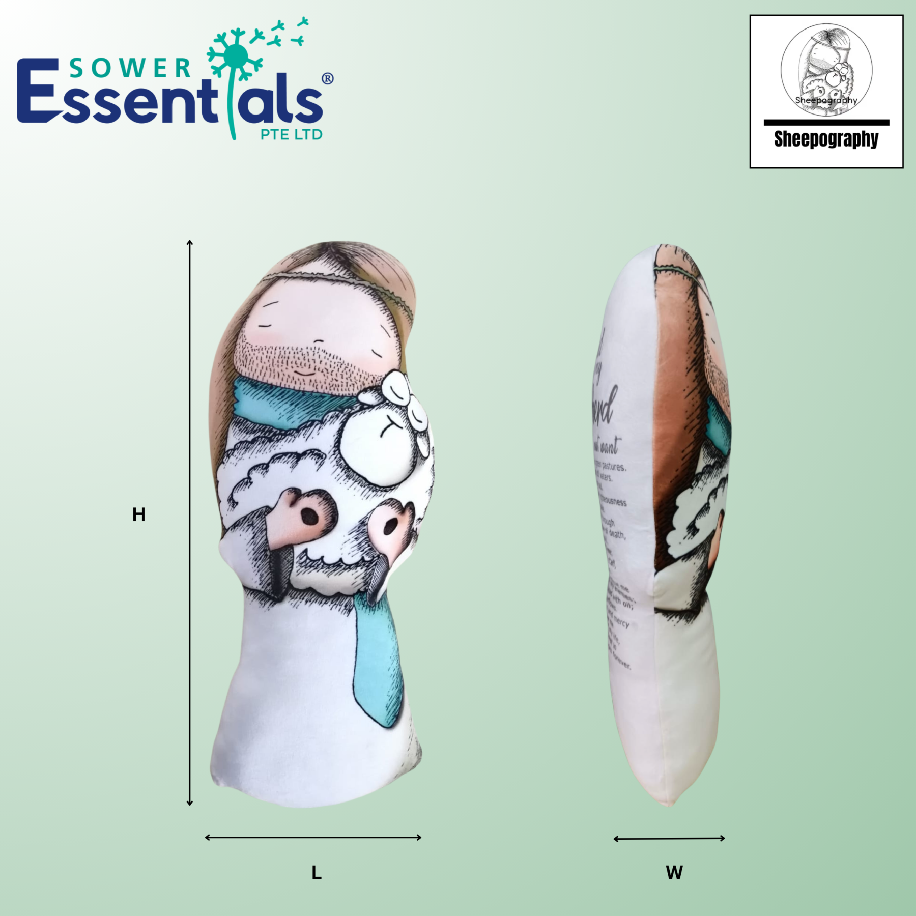 Sheepography Plushie - Shepherd Psalms 23