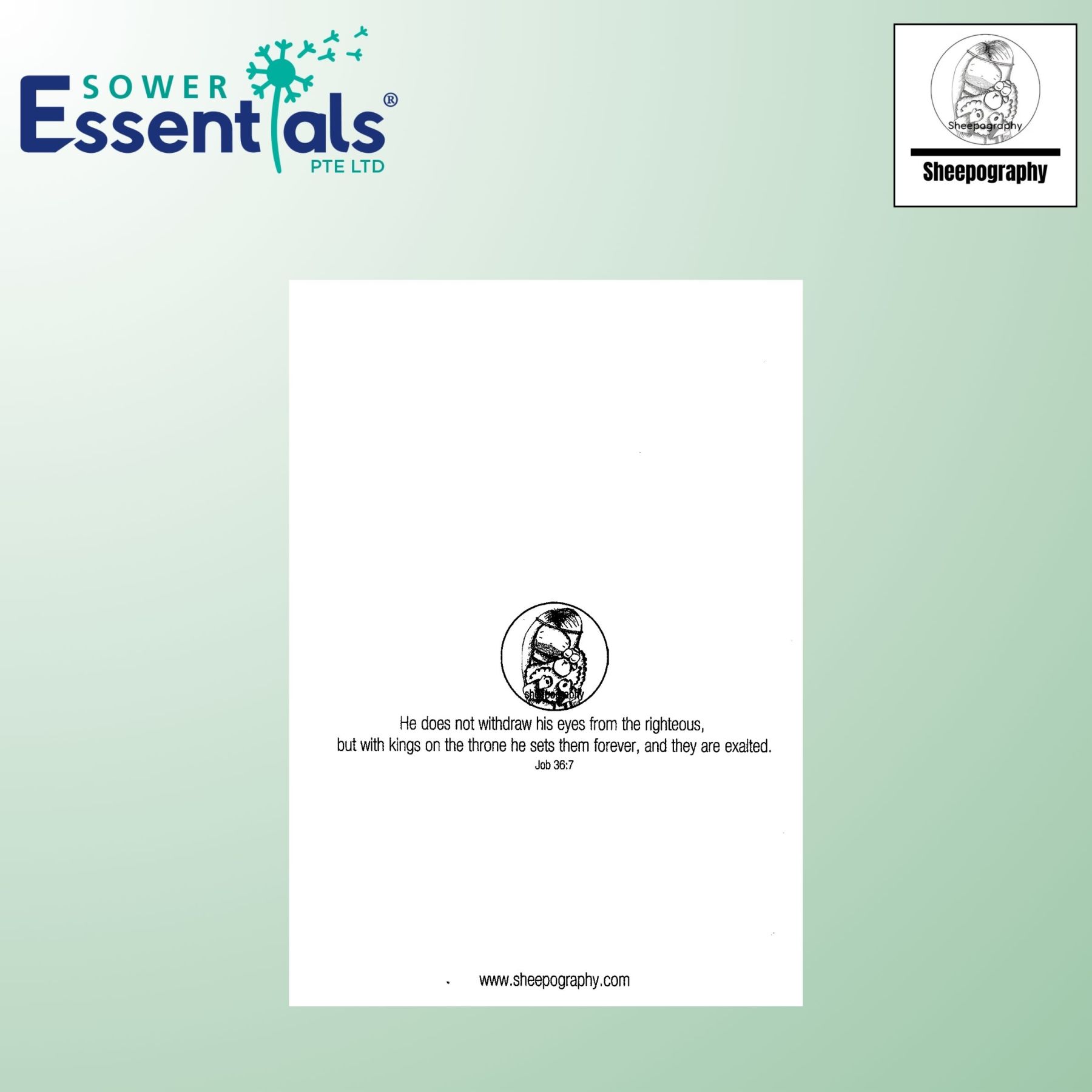 Sheepography Card - Job 36:7