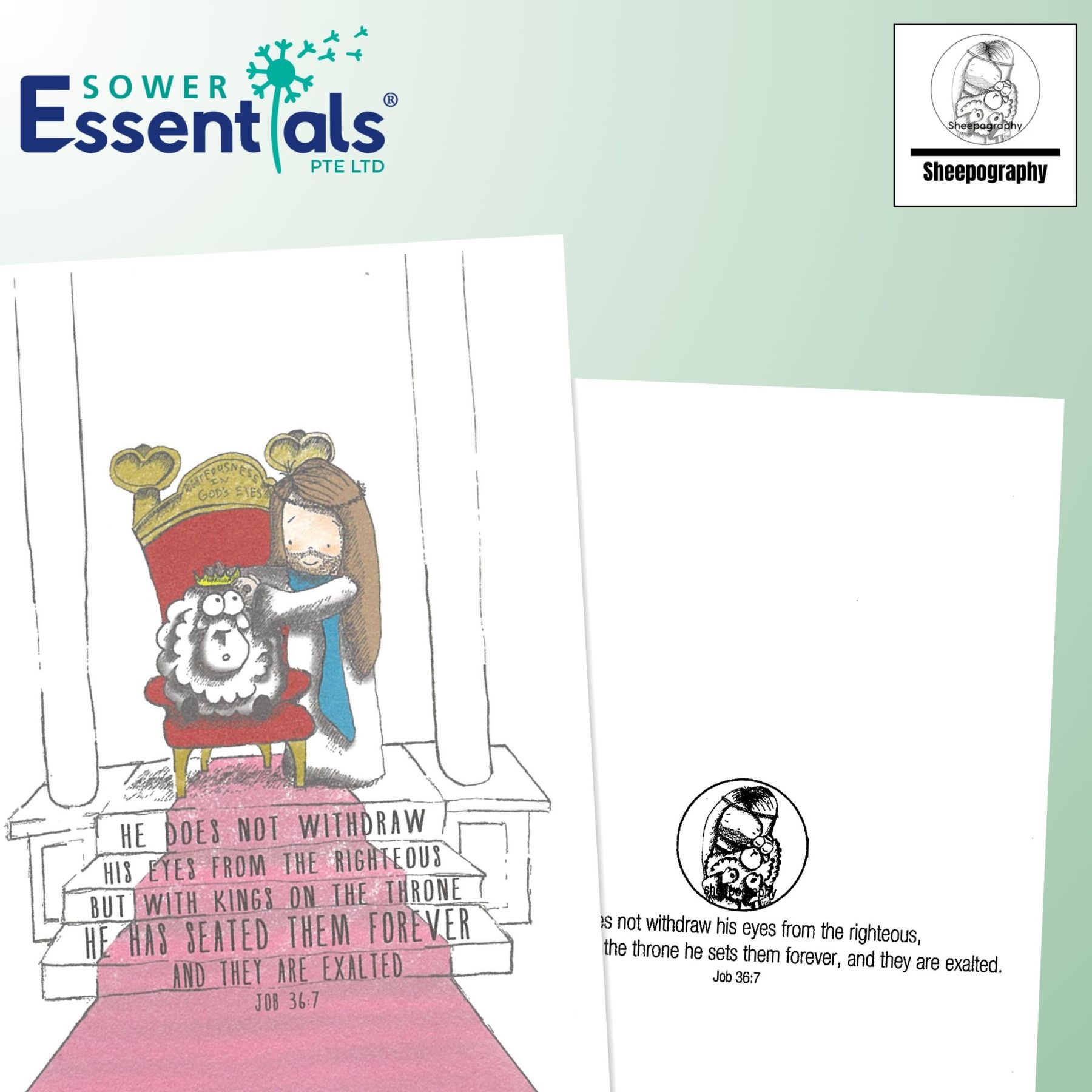 Sheepography Card - Job 36:7