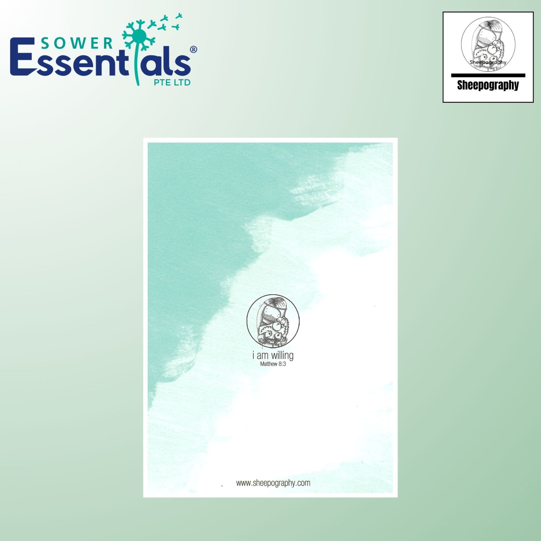 Sheepography Card - Matthew 8:3