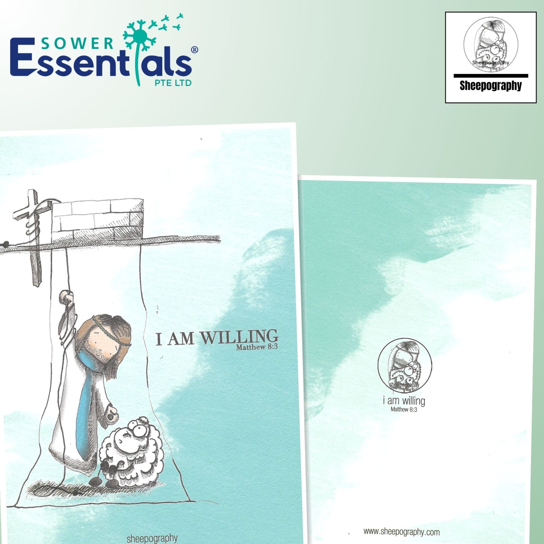 Sheepography Card - Matthew 8:3