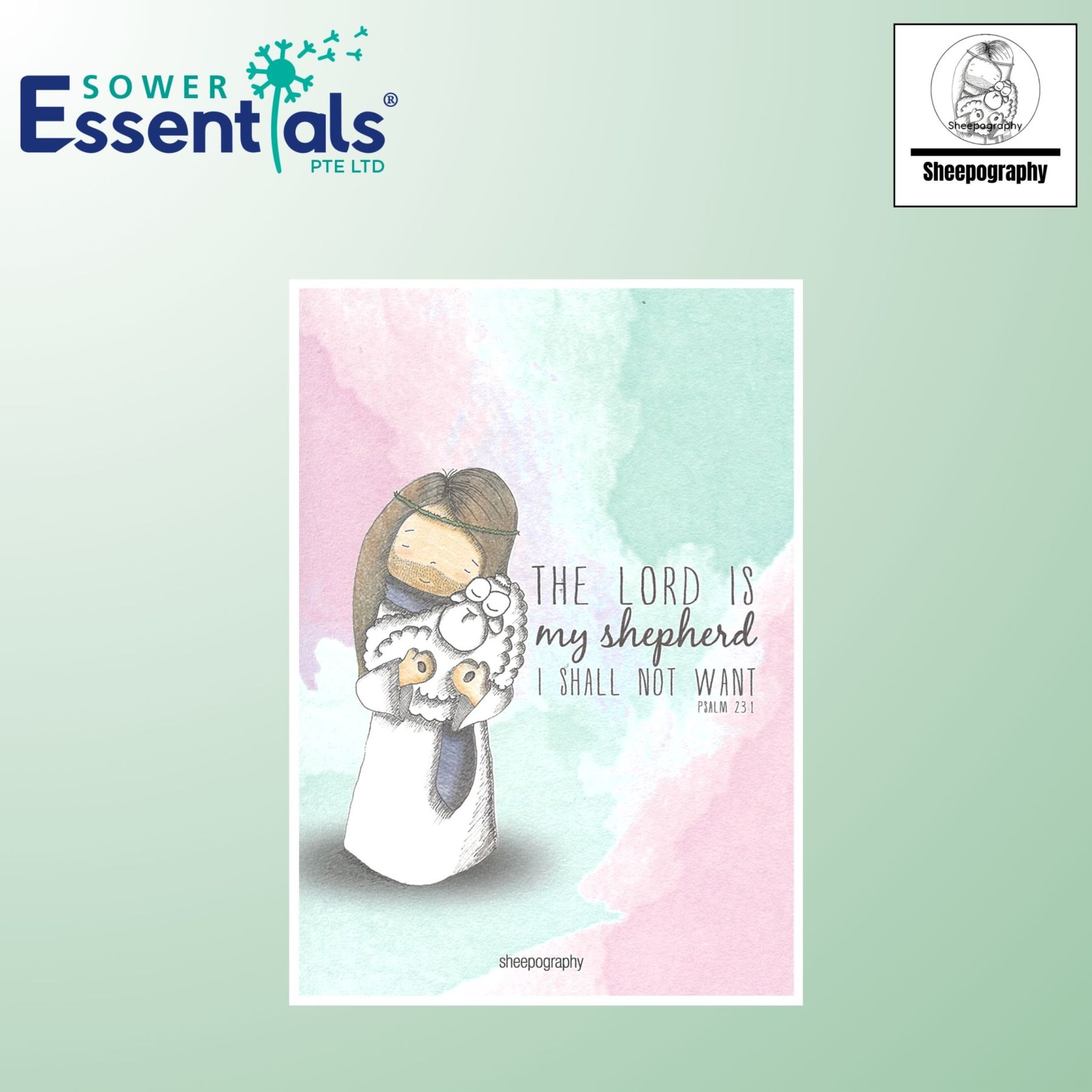 Sheepography Card - Psalm 23:1